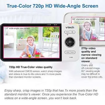 VTech VM818HD Baby Monitor | 720p HD, Night Light & More