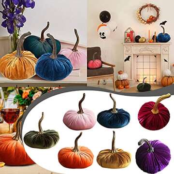 Elegant Handmade Velvet Pumpkins for Holiday Decor