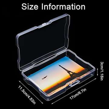Geelin 30 Pcs Clear Photo Storage Boxes for 4" x 6" Pictures Transparent Photo Case Plastic Photo Or...
