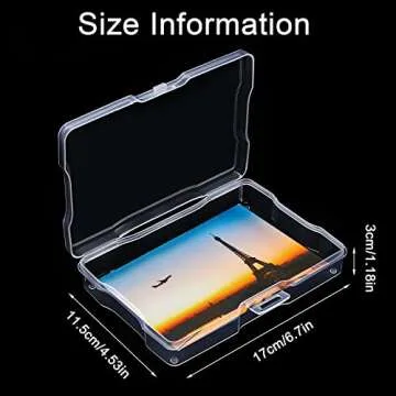 Geelin 30 Pcs Clear Photo Storage Boxes for 4" x 6" Pictures Transparent Photo Case Plastic Photo Or...