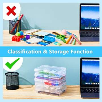 Geelin 30 Pcs Clear Photo Storage Boxes for 4" x 6" Pictures Transparent Photo Case Plastic Photo Organizers and Storage Photo Storage Containers Photo Keeper for Photo Picture Card, 6.7 x 4.7 x 1.2''