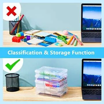 Geelin 30 Pcs Clear Photo Storage Boxes for 4" x 6" Pictures Transparent Photo Case Plastic Photo Organizers and Storage Photo Storage Containers Photo Keeper for Photo Picture Card, 6.7 x 4.7 x 1.2''