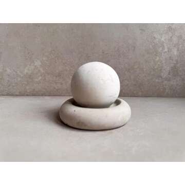 Concrete Essential Oil Diffuser, Aromatherapy Sphere, Passive Dome Diffuser, Cement Decor, Fragrance Air Freshener, Cement Diffuser Stone, Ball Ornament, Non-Electric Diffusing Stone