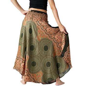Stylish Long Maxi Boho Skirt for Women in Floral Design