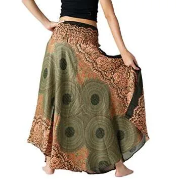 Stylish Long Maxi Boho Skirt for Women in Floral Design