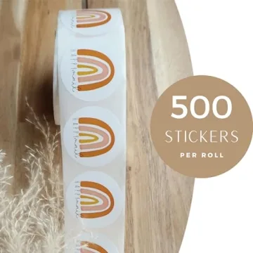 Happy Mail Stickers for Small Business Packaging - 500 Count