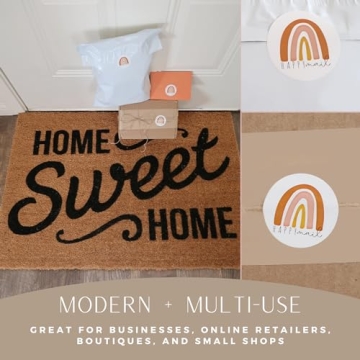 Happy Mail Stickers for Small Business Packaging - 500 Count