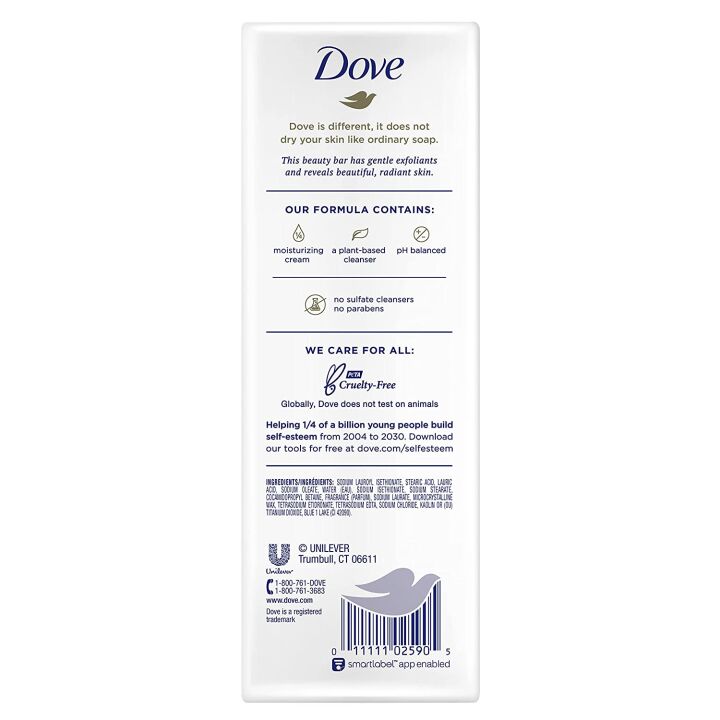 Dove Beauty Bar: Moisturizing and Gentle Exfoliation