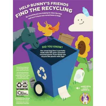 Annie's Homegrown Gluten Free, Organic Cinnabunnies, Cinnamon Cereal, 10 Oz