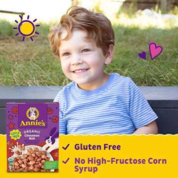 Annie's Homegrown Gluten Free, Organic Cinnabunnies, Cinnamon Cereal, 10 Oz