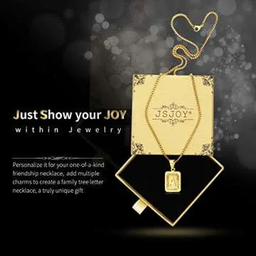 JSJOY Personalized Initial Necklaces for Women - Meaningful Gifts