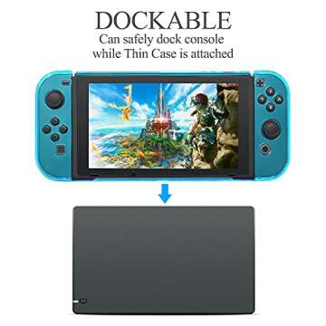 Dockable Case for Nintendo Switch [Updated], FYOUNG Nintendo Switch Hard Case and and Screen Protect...