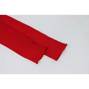 Meladyan Women Sexy Long Sleeve Mesh Crop Top Open Front Cover Up Spaghetti Strap Slim Fit Corset Cami 2 Pieces Clubwear Red