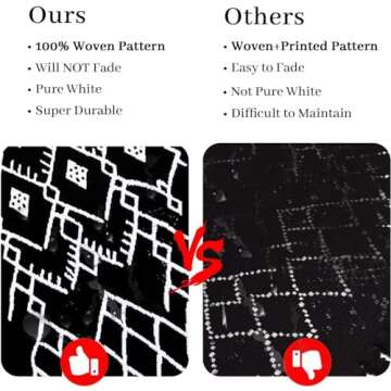 EARTHALL Washable Small Area Rug 2x3 Ft, Black and White Boho Entryway Rug, Rubber Backed Rugs for Entryway, Indoor Outdoor Door Mat, Throw Rugs for Kitchen Entryway Front Entrance Porch Bathroom