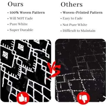 EARTHALL Washable Small Area Rug 2x3 Ft, Black and White Boho Entryway Rug, Rubber Backed Rugs for Entryway, Indoor Outdoor Door Mat, Throw Rugs for Kitchen Entryway Front Entrance Porch Bathroom