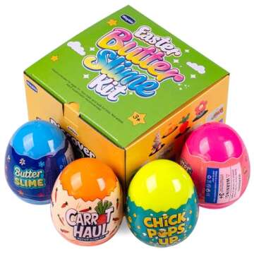 Waybla Easter Basket Stuffers - Fun 4-Pack Slime Set