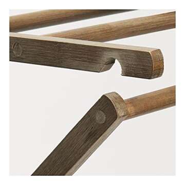 mDesign Bamboo Clothes Drying Rack - Compact and Eco-Friendly