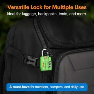 Forge Luggage Locks TSA Approved 4 Pack with Open Alert