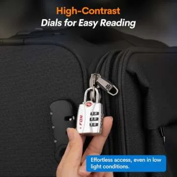 Forge Luggage Locks TSA Approved 4 Pack with Open Alert
