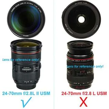 Fotasy Dedicated Tulip Bayonet Lens Hood for Canon EF 24-70mm f/2.8L II USM Lens, Canon 24 70mm 2.8 ...
