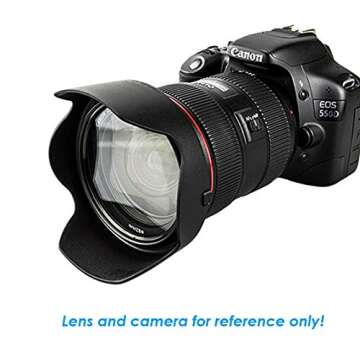 Fotasy Dedicated Tulip Bayonet Lens Hood for Canon EF 24-70mm f/2.8L II USM Lens, Canon 24 70mm 2.8 L II Lens Hood, replacement of Canon EW-88C Hood