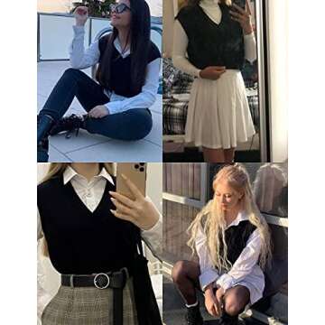 ELESOL Trendy Women's Knit Sweater Vest - Chic & Versatile