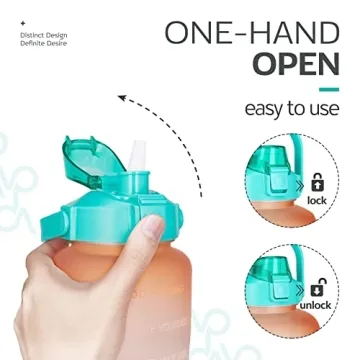 Venture Pal 64oz Motivational Water Bottle for Hydration