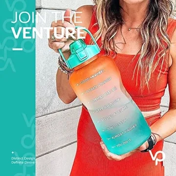 Venture Pal 64oz Motivational Water Bottle for Hydration