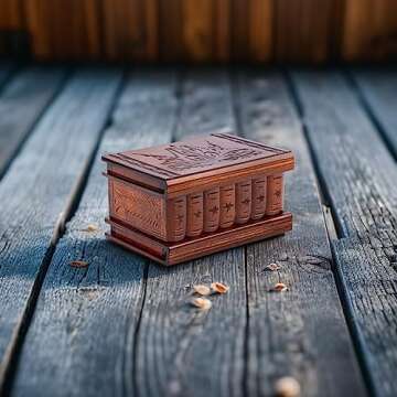Vxacen Rustic Puzzle Box, Wooden Brain Teaser Puzzles, Escape Room in a Box with Hidden Compartment,...