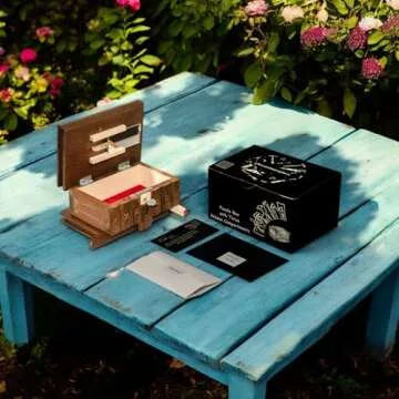 Vxacen Rustic Puzzle Box, Wooden Brain Teaser Puzzles, Escape Room in a Box with Hidden Compartment, Japanese Puzzle Box, Puzzle Gift Box, 5.5 x 3.7 x 2.8 inches