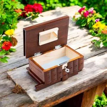 Vxacen Rustic Puzzle Box, Wooden Brain Teaser Puzzles, Escape Room in a Box with Hidden Compartment, Japanese Puzzle Box, Puzzle Gift Box, 5.5 x 3.7 x 2.8 inches
