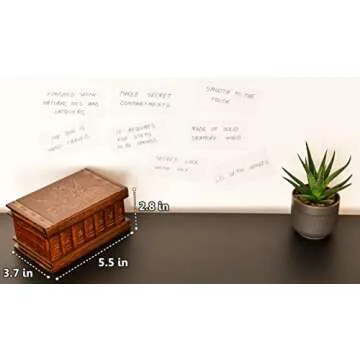 Vxacen Rustic Puzzle Box, Wooden Brain Teaser Puzzles, Escape Room in a Box with Hidden Compartment, Japanese Puzzle Box, Puzzle Gift Box, 5.5 x 3.7 x 2.8 inches