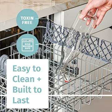 Otis Classic Swing Top Glass Bottles - Set of 6, 16oz w/Marker & Labels - Clear Bottle with Caps for Juice, Water, Kombucha, Wine, Beer Brewing, Kefir Milk or Eggnog