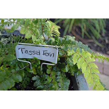 Bosmere Small-Faced Zinc Metal Plant Marker with Carbon Pencil, 5" High (Pack of 20)