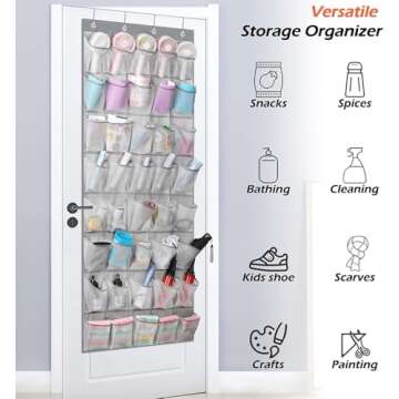 KIMBORA 40 Pocket Over the Door Organizer for Home