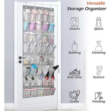 KIMBORA 40 Pocket Over the Door Organizer for Home