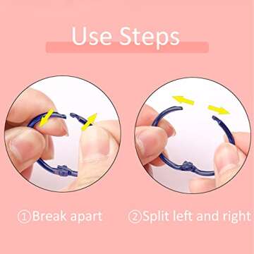 50 PCS Multi Color Metal Loose Paper Leaf Binder Rings Notebook Book Rings Keychains Keyrings