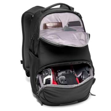 Manfrotto Advanced Active III Camera and Laptop Backpack, for Reflex/Mirrorless Camera with Lenses, Interchangeable Padded Dividers and Tripod Attachment