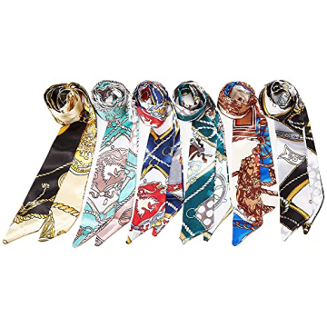 Obosoyo 6pcs Fashion Bag Handbag Handle Ribbon Scarf Neckerchief Scarf Package Band Hair Head Decora...