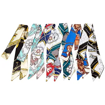 Obosoyo 6pcs Fashion Scarf Set for Stylish Handbags