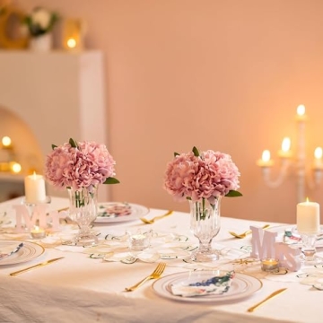 Elegant Floral Goblet Vase - Stunning Glass Centerpiece