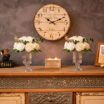 Elegant Floral Goblet Vase - Stunning Glass Centerpiece