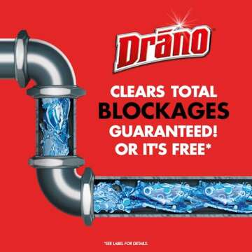 Drano Max Gel Drain Clog Remover and Cleaner for Shower or Sink Drains, Unclogs and Removes Hair, So...