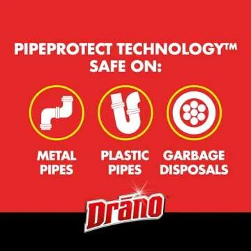 Drano Max Gel Drain Clog Remover and Cleaner for Shower or Sink Drains, Unclogs and Removes Hair, Soap Scum and Blockages, 80 Oz