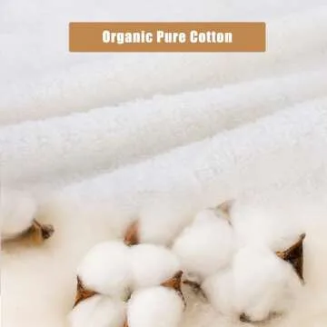 SEMAXE White Bath Towel Set, 100% Cotton Bathroom Towels with Hanging Loops and Nano-Bio Lifecycle Labels, Luxury 8 Piece Towel Set Include 2 Bath Towels, 2 Hand Towels, 4 Washcloths