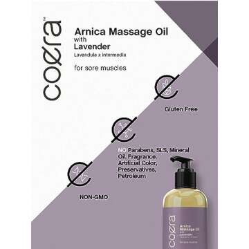 Coera Arnica Massage Oil with Lavender | Natural Muscle Relief