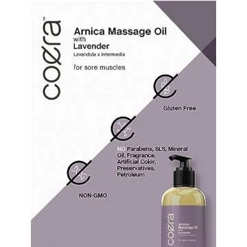 Coera Arnica Massage Oil with Lavender | Natural Muscle Relief
