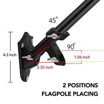 Yeesun Flag Pole: 6FT Weather-Resistant Flagpole Kit