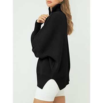 Oversized Women's Quarter Zip Sweater for Fall 2024