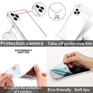 Ownest Compatible with iPhone 11 Pro Case for Girls Women Cute Stylish with Glitter Ultra-Thin Mirror TPU PC Back Protective Silicone Slim Shockproof Case for iPhone 11 Pro (5.8 Inch)-Silver